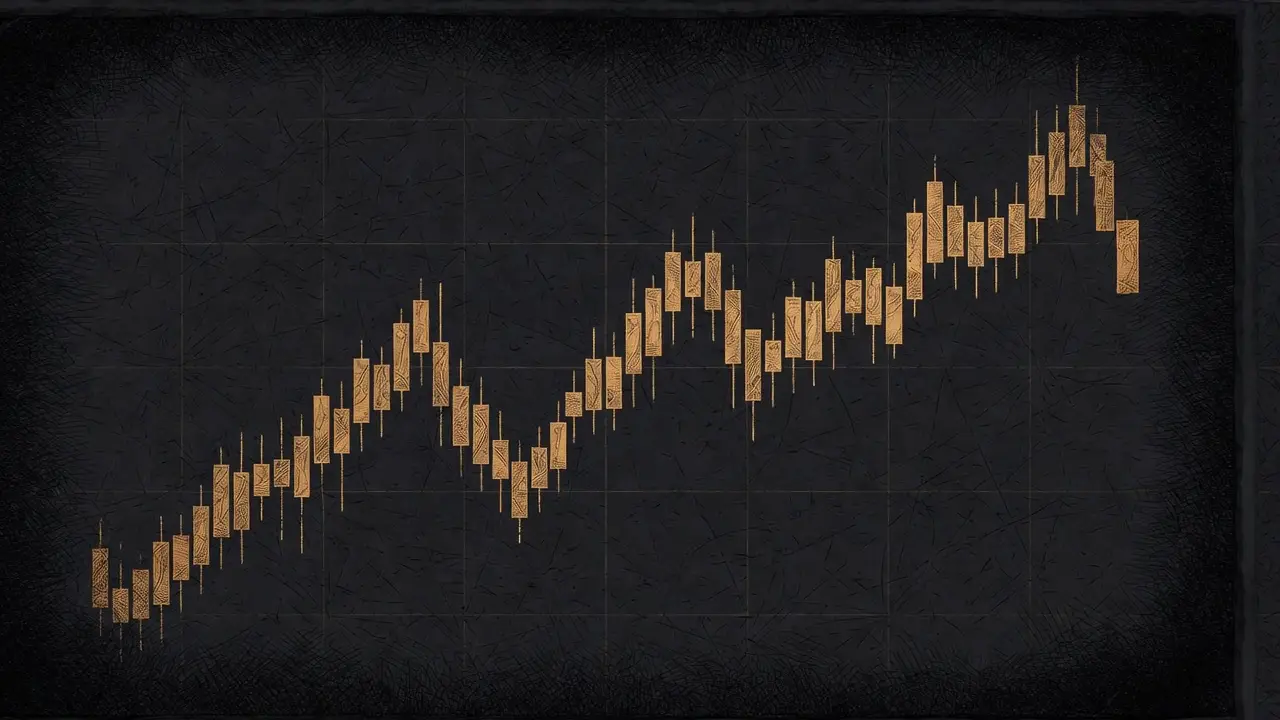 Gráfico de velas del oro